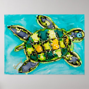 Viss turtle Print Lovitude Poster
