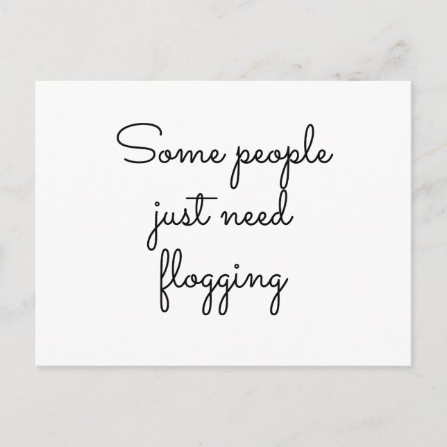 Vissa behöver bara piska vykort (Framsida)