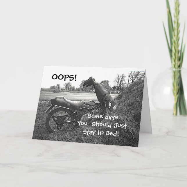 "VISSA DAGAR DU BÖR STÅ I BED" KORT (Framsida)