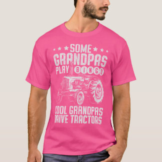 Vissa farfar spelar bingo Coola farfar kör traktor T Shirt
