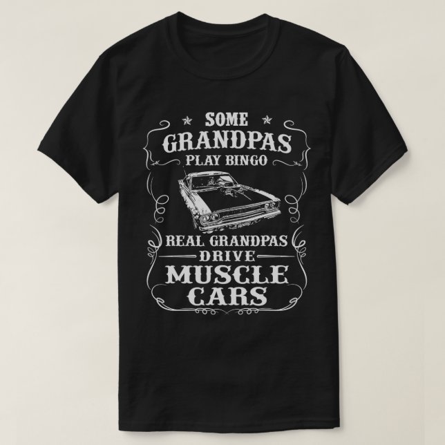 Vissa farfar spelar Bingo Real Grandpas Drive Musc T Shirt (Design framsida)
