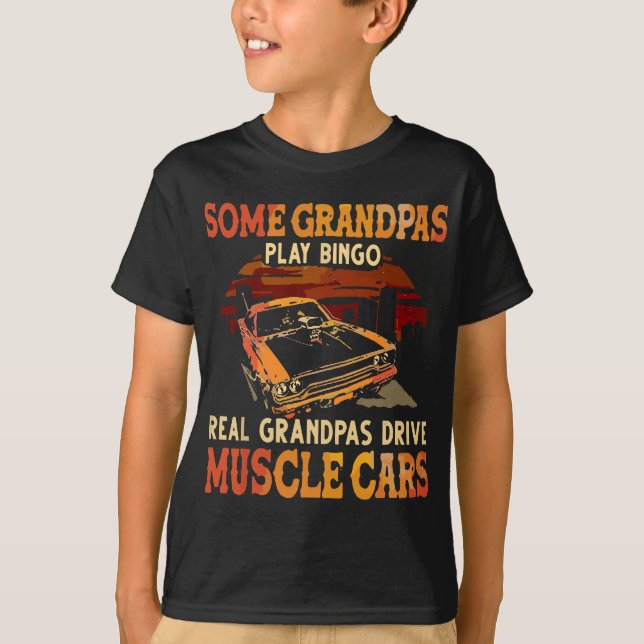 Vissa farfar spelar Bingo Real Grandpas Drive Musc T Shirt (Framsida)