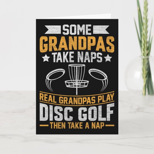 Vissa farfar tar tupplur, rolig farfar discgolf P Kort (Framsida)