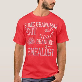 Vissa farmas Sticka Real Grandmas Do Genealogy T Shirt