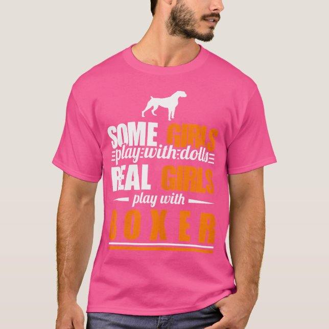 Vissa flickor leker med dockor och riktiga flickor t shirt (Framsida)