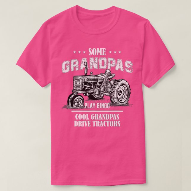 Vissa Grandpas Play Bingo Coola Grandpas Drive Tra T Shirt (Design framsida)