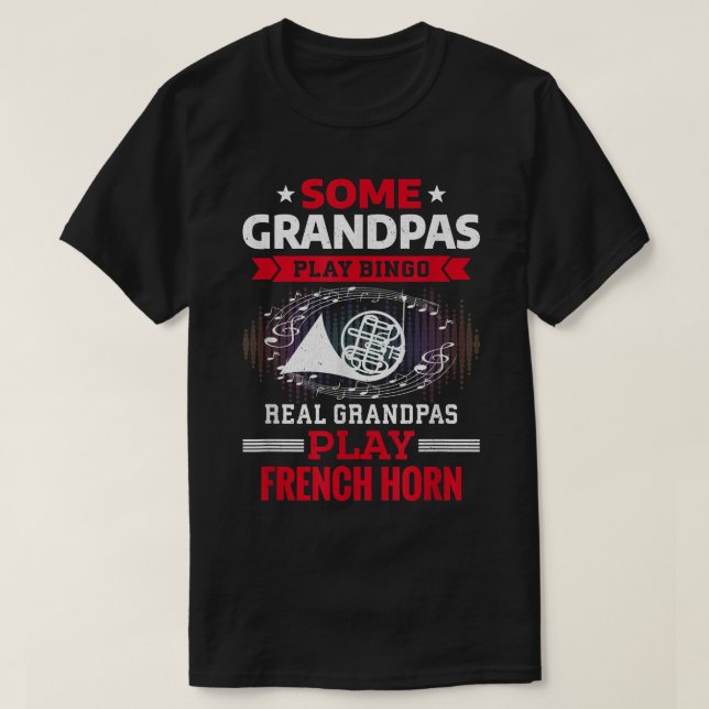 Vissa Grandpas Play Bingo Real Grandpas Play Frans T Shirt (Design framsida)