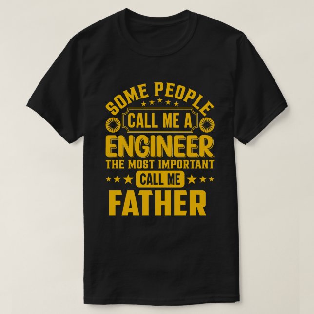 Vissa kallar mig A Ingenjör FAR T Shirt (Design framsida)