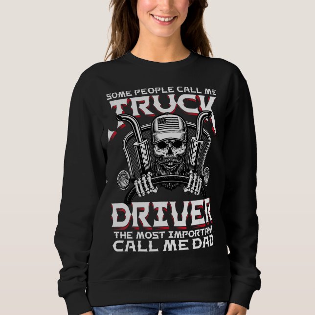 Vissa kallar mig Lastbil Driver Trucker Diesel Da T Shirt (Framsida)