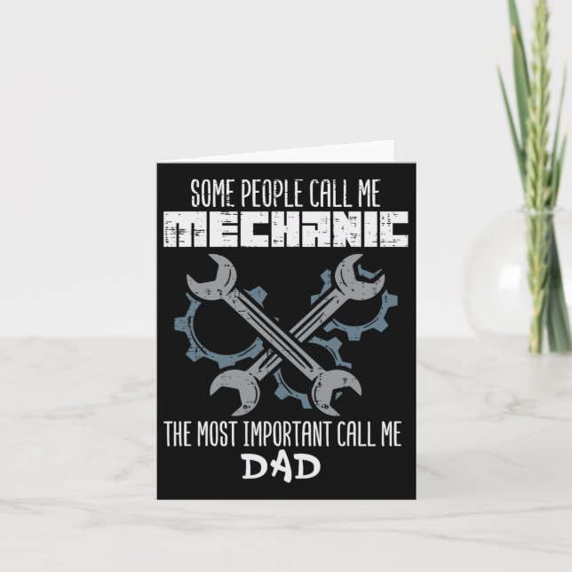 Vissa kallar mig Mechanic Pappa Fars dag Pappa Kort (Framsida)