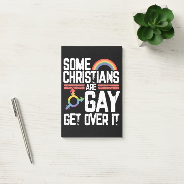  Vissa kristna är homosexuella, kom över det Post-it Block (Kontor)