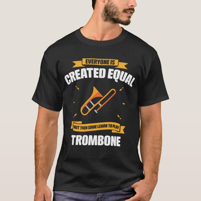 Vissa Lär dig att spela trombone roligt T Shirt (Framsida)