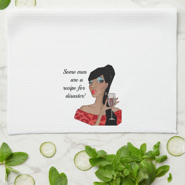 "Vissa Manar är mottagare av katastrofhjälp!" Kökshandduk (Vikta)