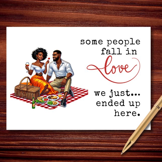 Vissa människor blir kära, vi hamnade bara här helgkort (For when love didn’t follow a plan… it just showed up and stayed.)
