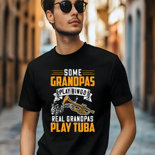 Vissa morfar spelar upp Bingo Real Grandpas Play T Shirt