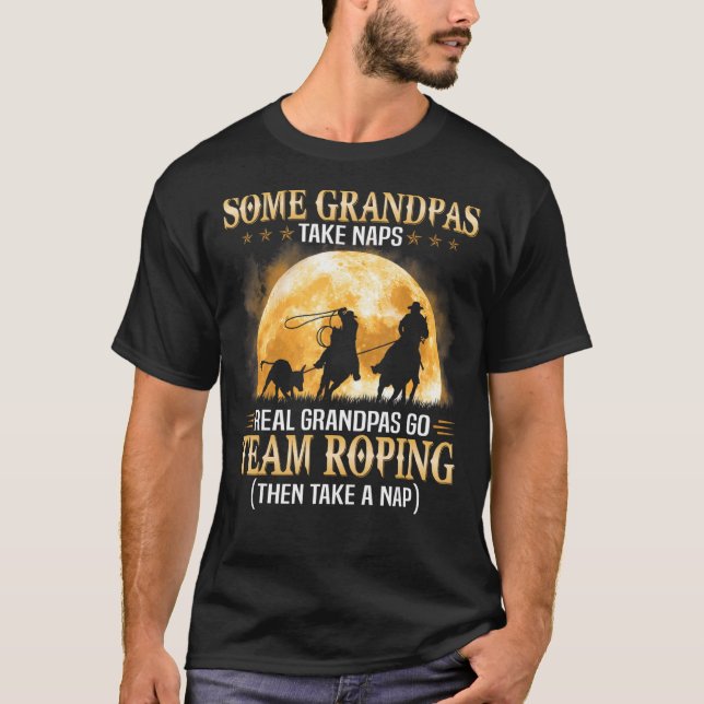 Vissa morfar tar Naps Real Grandpas Go Team Ropi T Shirt (Framsida)