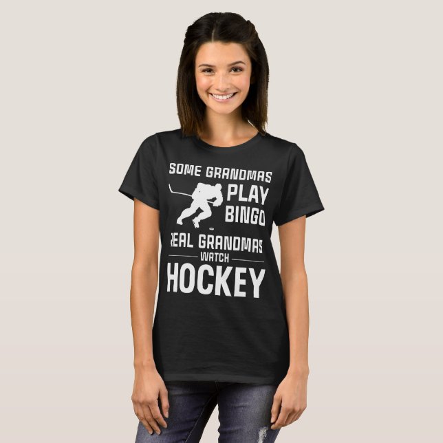 Vissa mormas-pjäser bingo verklig mormas-vakthocke t shirt (Hel framsida)