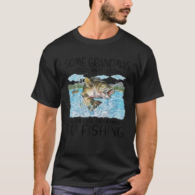 Vissa mormas sticka coola-mormas går och fiskar T  Shirt (Framsida)