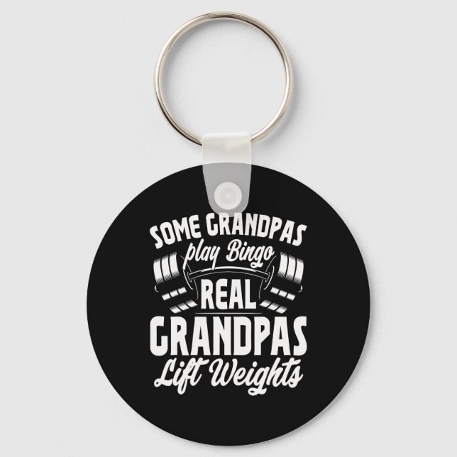 Vissa morpas Play Bingo Real Grandpas Hiss Weight Nyckelring (Framsida)