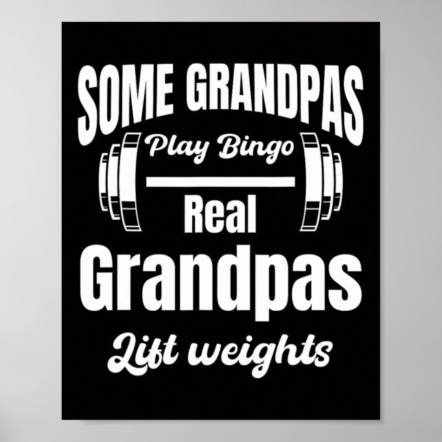 Vissa morpas Play Bingo Real Grandpas Hiss Weight Poster (Framsidan)