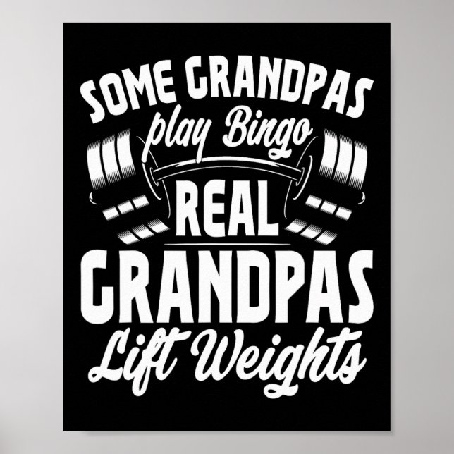Vissa morpas Play Bingo Real Grandpas Hiss Weight Poster (Framsidan)