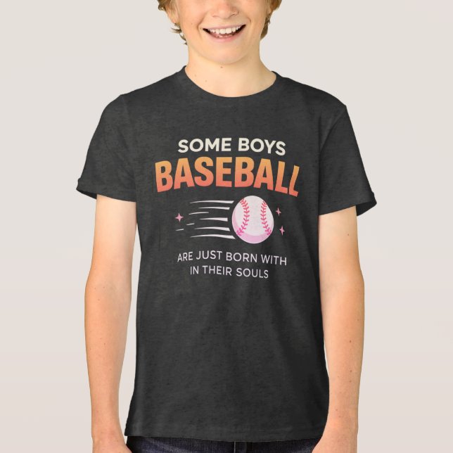 Vissa Pojkar Födda Baseboll Talang T Shirt (Framsida)