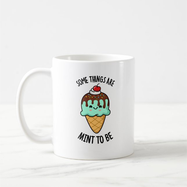 Vissa Sak är dömda att vara Peppermint Pun Kaffemugg (Vänster)