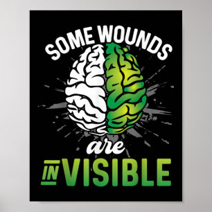 Vissa sår är osynliga psykiska hälsomedvetenheten poster