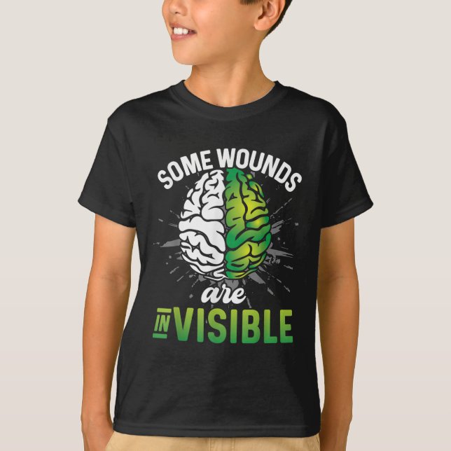 Vissa sår är osynliga psykiska hälsomedvetenheten t shirt (Framsida)