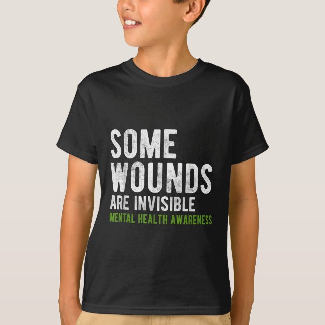 Vissa sår är osynliga psykiska hälsomedvetenheten t shirt (Framsida)