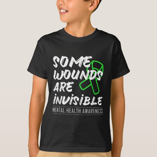Vissa sår är osynliga psykiska hälsomedvetenheten t shirt (Framsida)