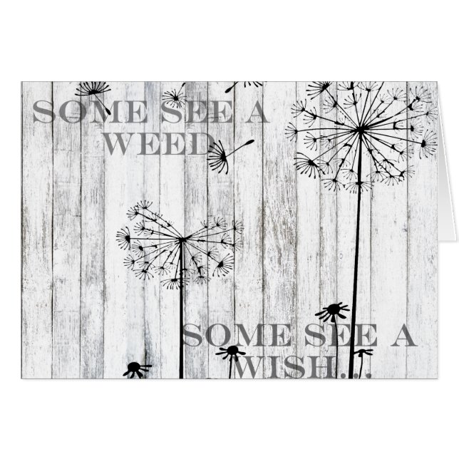 Vissa ser A Ogräs Hälsningskort (Framsidan Horizontal)