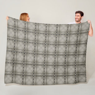 Vissa tartan i oregelbundna schack av grått fleecefilt
