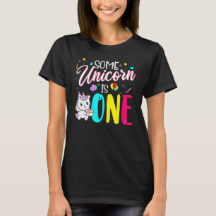 Vissa Unicorn är en 1:a födelsedagen 1 år gammal u T Shirt