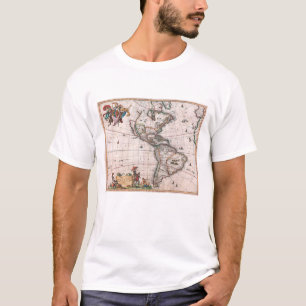 Visscher-kartan i den nya världen t shirt