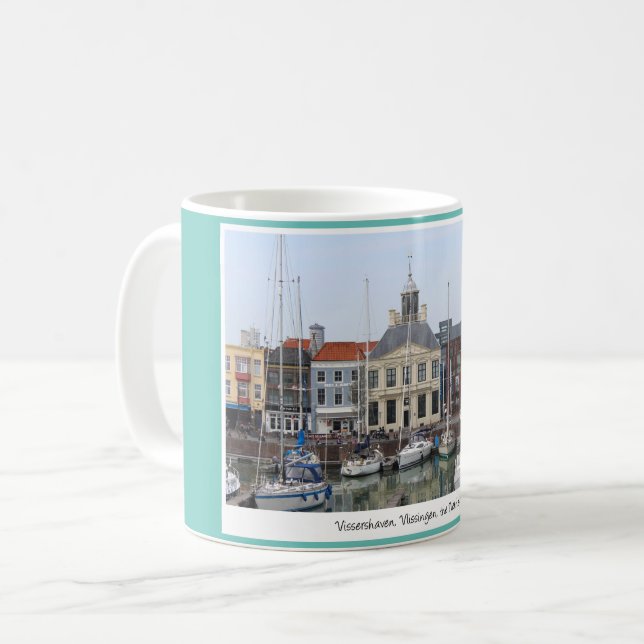 Vissershaven View, Vlissingen, Nederländerna Kaffemugg (Framsida vänster)