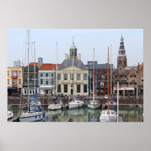 Vissershaven View, Vlissingen, Nederländerna Poster (Framsidan)