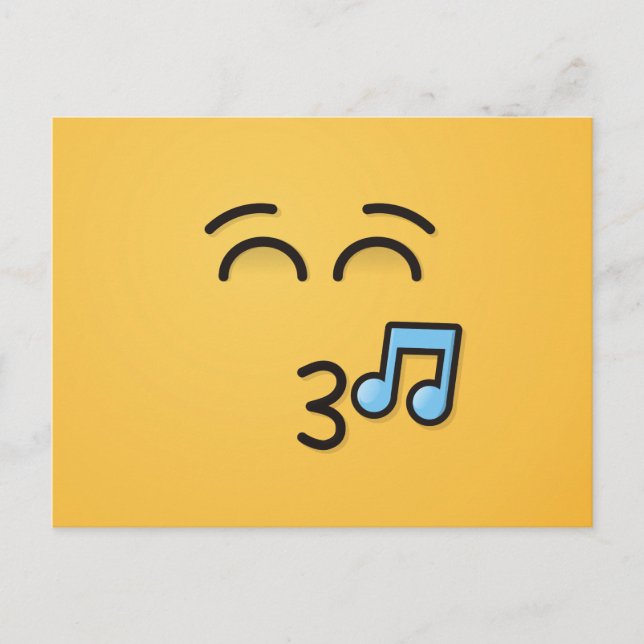 Vissla ansikte med att le ögon vykort (Framsida)