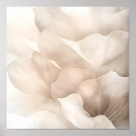 Visslade kronbladslager – Abstrakt blomning #1 Poster