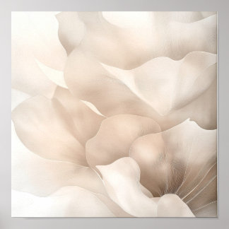 Visslade kronbladslager – Abstrakt blomning #1 Poster