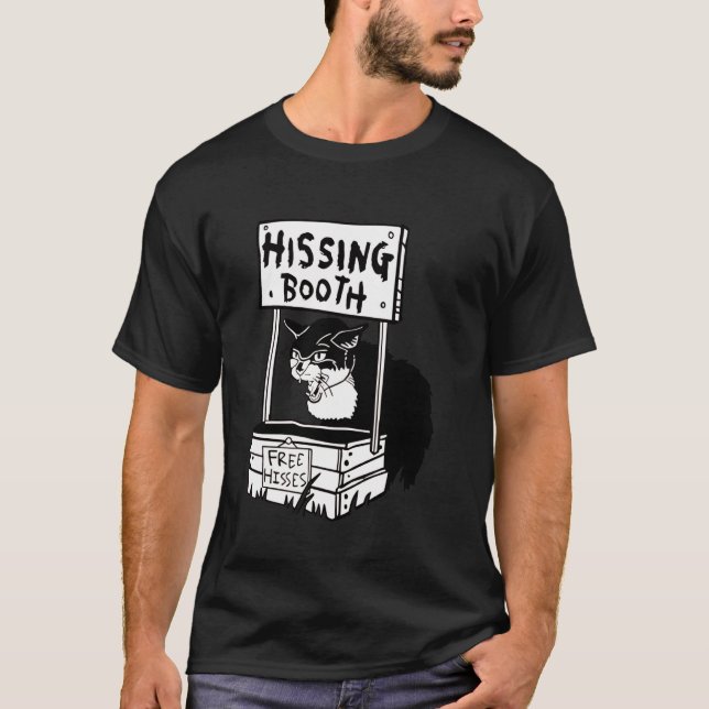 Visslande Booth katt T Shirt (Framsida)