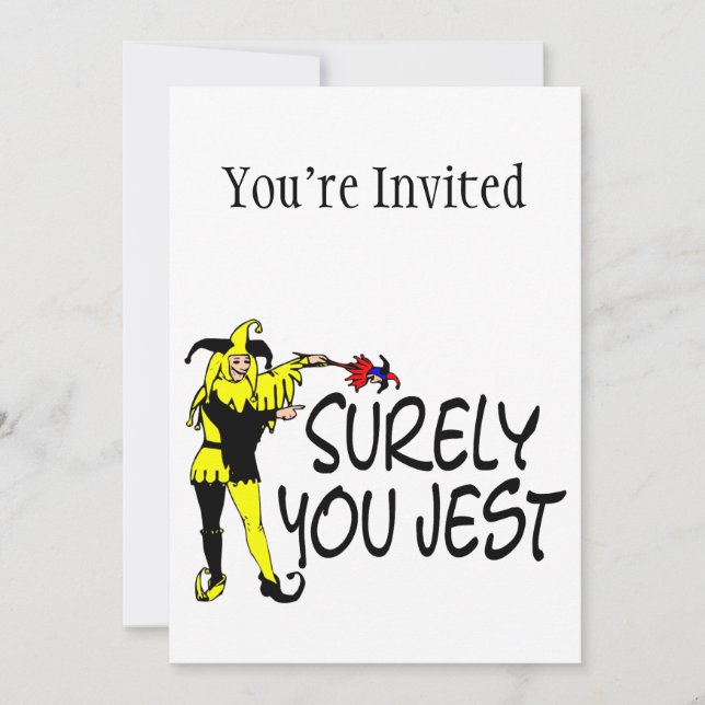 Visst är du Jest Jester? Inbjudningar (Framsida)