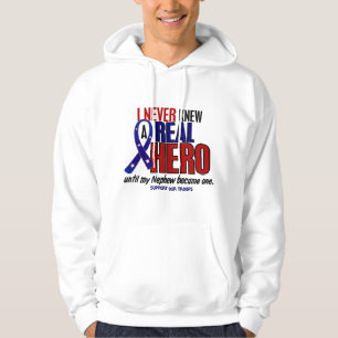 Visste aldrig en brorson för hjälte 2 (stötta v hoodie
