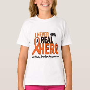 Visste aldrig en ORANGE för hjälte 2 (brodern) T-shirt