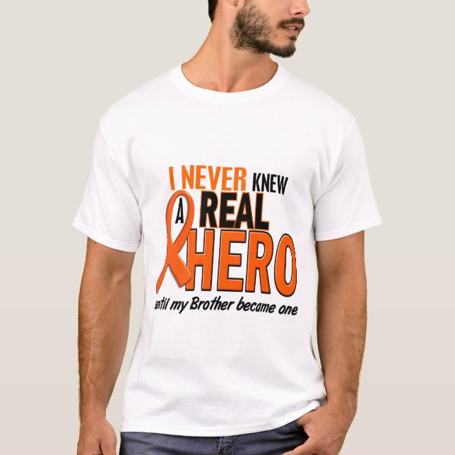 Visste aldrig en ORANGE för hjälte 2 (brodern) T-shirt (Framsida)
