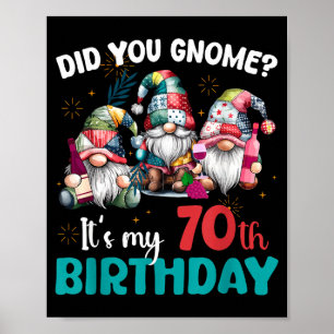Visste du att det är min 70-årsdag 70 år gammal to poster