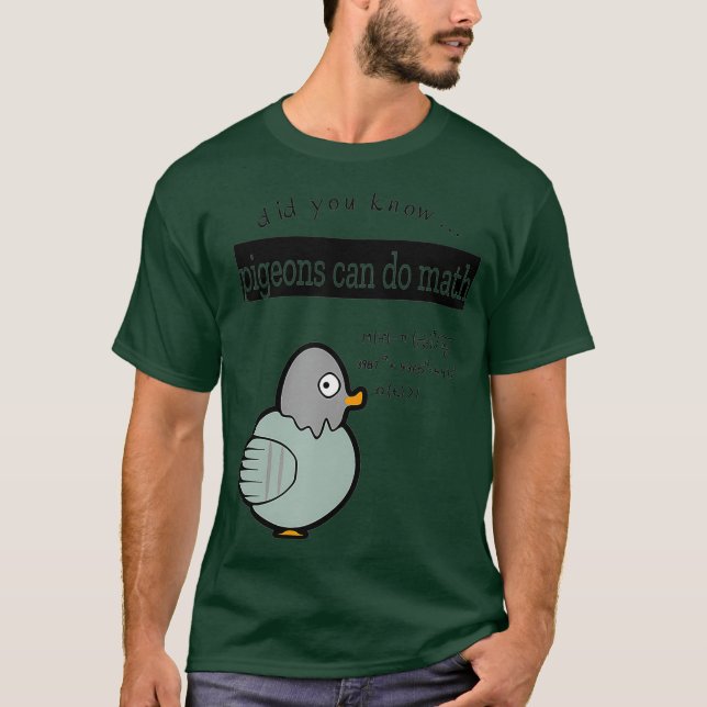Visste du att Pigeons kan göra Math? T Shirt (Framsida)