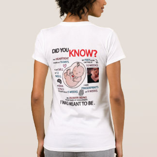 "Visste du det?" T-Shirt-information om Pro Life-t T Shirt