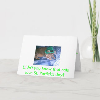 Visste du inte att katter kärlek St. Patricks Day? Kort