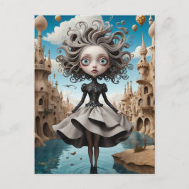 Visstigt illustrerat vykort